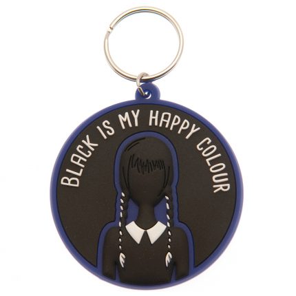 Wednesday Happy Colour PVC Keyring