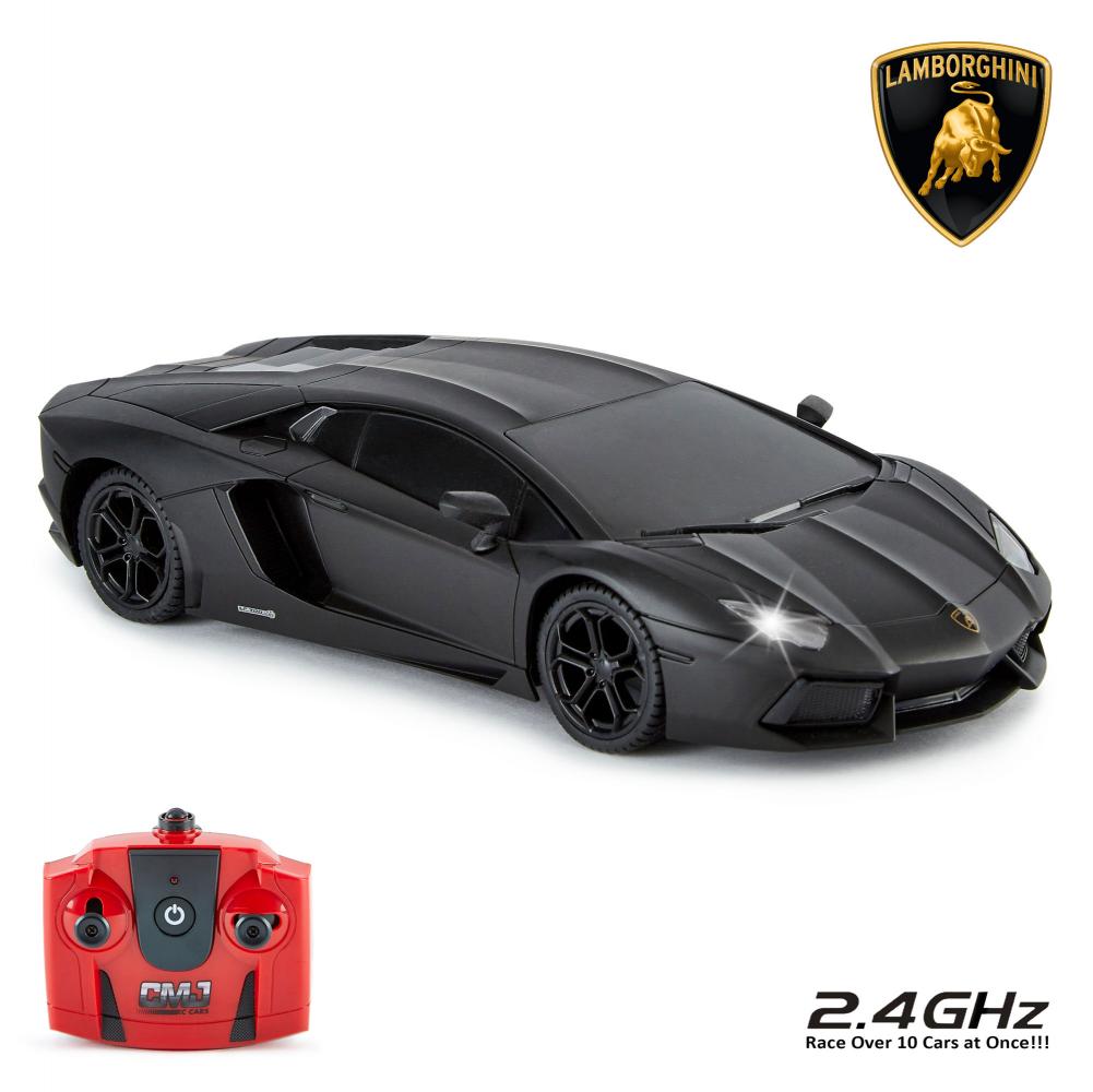 166007-Lamborghini-Aventador-Radio-Controlled-Car-1-24-Scale-Black
