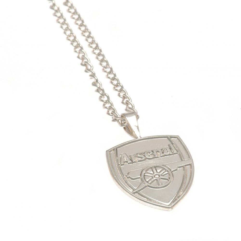 88134-Arsenal-FC-Silver-Plated-Pendant-Chain-XL