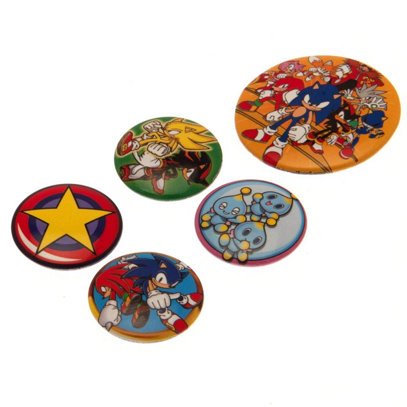 TM 00910 Sonic The Hedgehog Button Badge Set