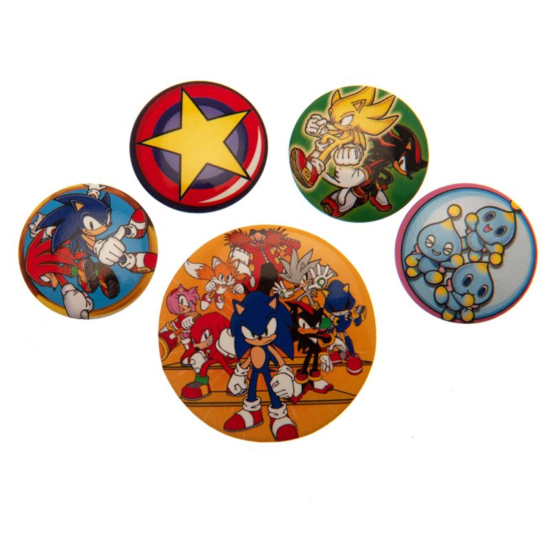 TM 00910 Sonic The Hedgehog Button Badge Set