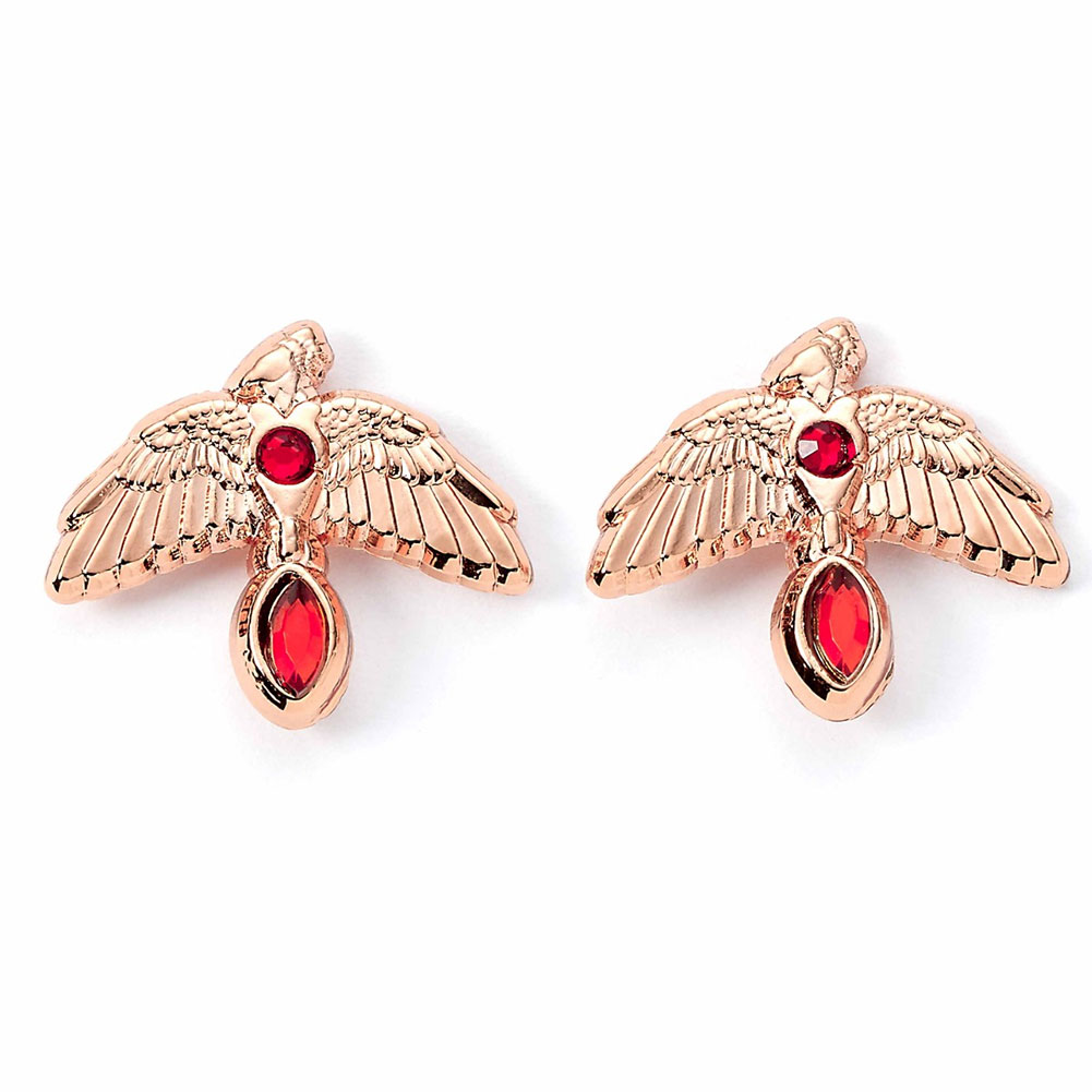 TM-03232-Harry-Potter-Rose-Gold-Plated-Earrings-Fawkes