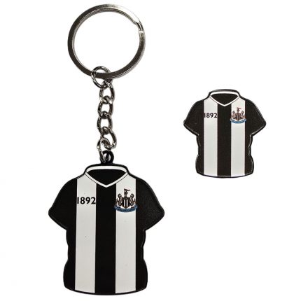 Newcastle United FC Home Shirt Keyring & Badge Set