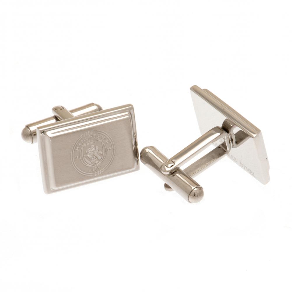 109757-Manchester-City-FC-Stainless-Steel-Cufflinks 109757 Manchester City FC Stainless Steel Cufflinks