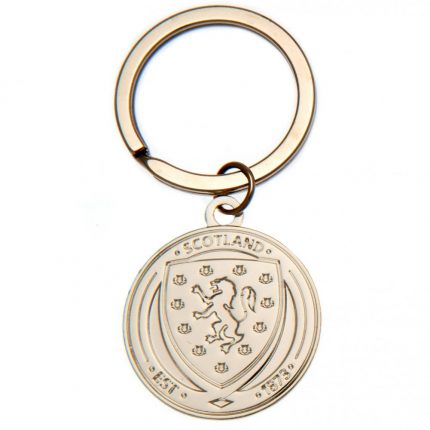 Scottish FA Silver Plated Crest Keyring
