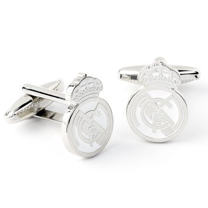 Real Madrid CF Silver Plated Formed Cufflinks