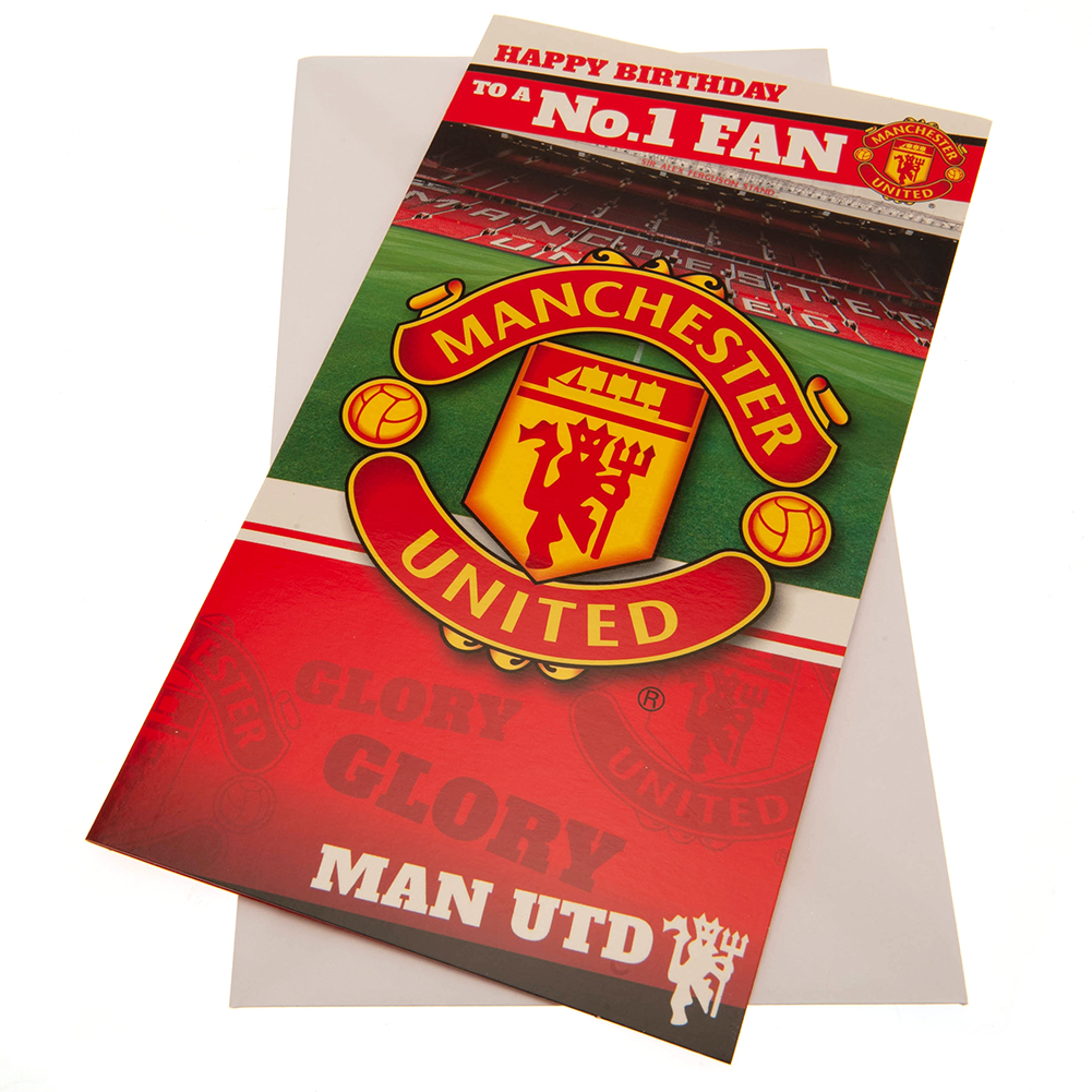 TM-02982-Manchester-United-FC-Birthday-Card-No-1-Fan TM 02982 Manchester United FC Birthday Card No 1 Fan