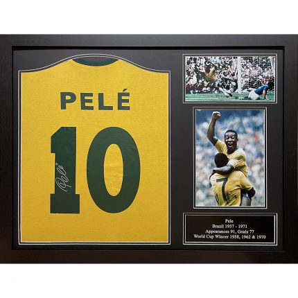 TM 03193 Brasil 1970 Pele Signed Shirt Framed
