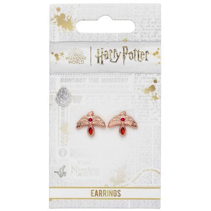 TM 03232 Harry Potter Rose Gold Plated Earrings Fawkes