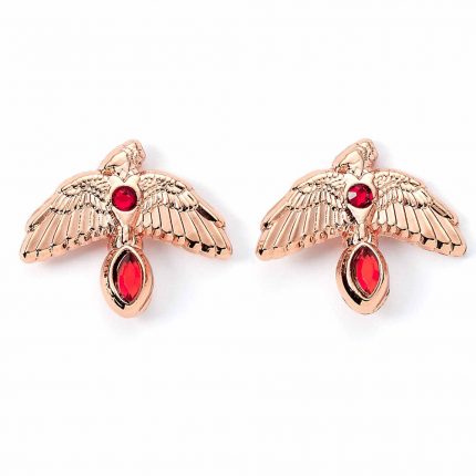 TM 03232 Harry Potter Rose Gold Plated Earrings Fawkes