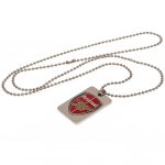 TM 03352 Arsenal FC Enamel Crest Dog Tag Chain