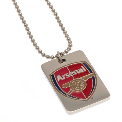 TM 03352 Arsenal FC Enamel Crest Dog Tag Chain
