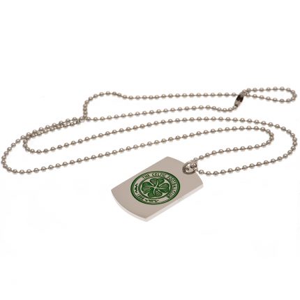 TM 03353 Celtic FC Enamel Crest Dog Tag Chain