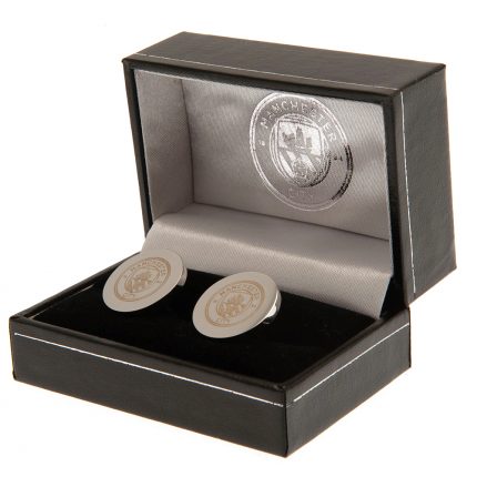 TM 03461 Manchester City FC Stainless Steel Round Cufflinks