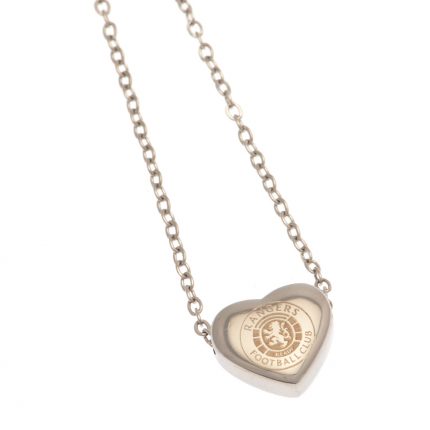 TM 03469 Rangers FC Stainless Steel Heart Necklace