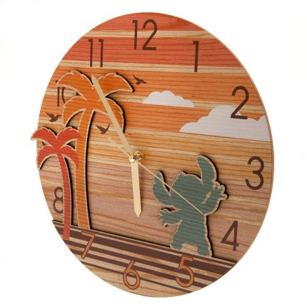 TM 03679 Lilo Stitch Premium Wooden Wall Clock