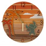 TM 03679 Lilo Stitch Premium Wooden Wall Clock
