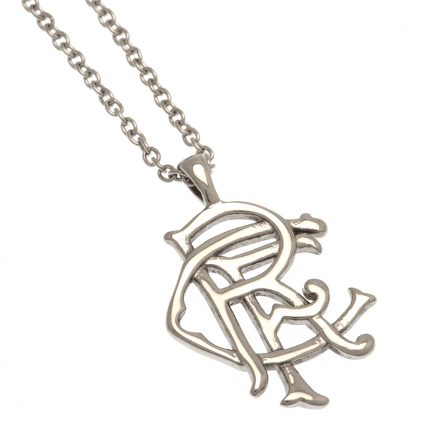 TM 03685 Rangers FC Scroll Crest Stainless Steel Pendant Chain