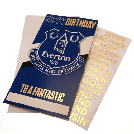 TM 03888 Everton FC Birthday Card Personalised