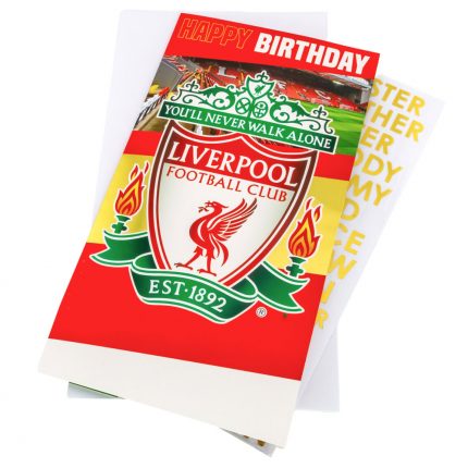TM 03889 Liverpool FC Birthday Card Personalised