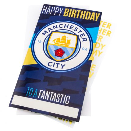 TM 03891 Manchester City FC Birthday Card Personalised