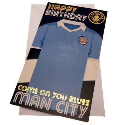TM 03892 Manchester City FC Birthday Card Retro