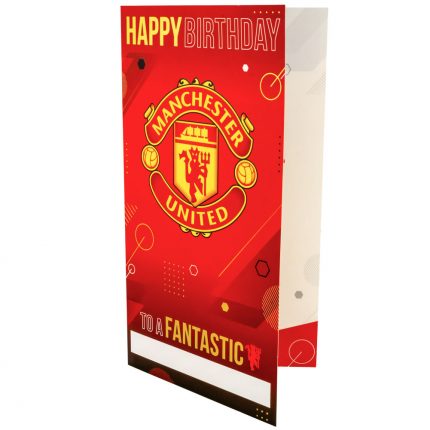 TM 03894 Manchester United FC Birthday Card Personalised