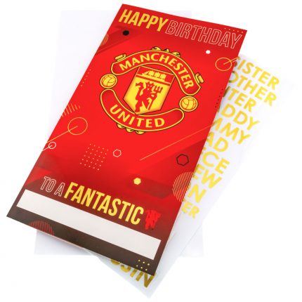 TM 03894 Manchester United FC Birthday Card Personalised