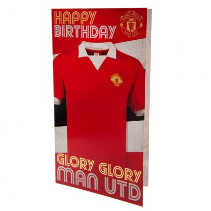 TM 03895 Manchester United FC Birthday Card Retro
