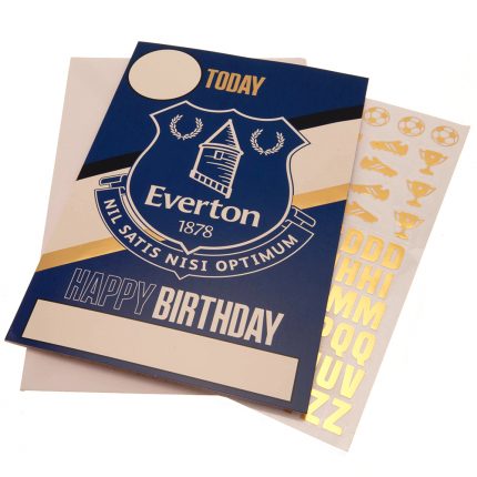TM 03909 Everton FC Birthday Card With Stickers