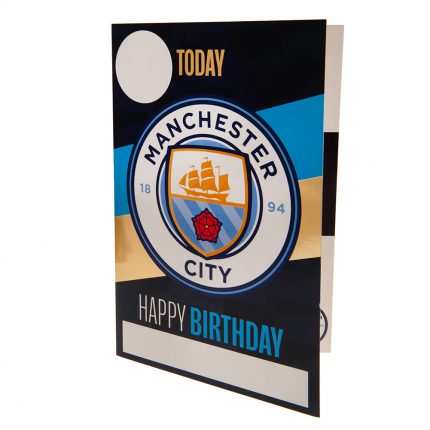 TM 03911 Manchester City FC Birthday Card With Stickers