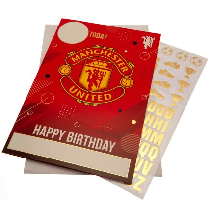 TM 03912 Manchester United FC Birthday Card With Stickers