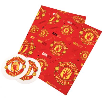 TM 03951 Manchester United FC Text Gift Wrap