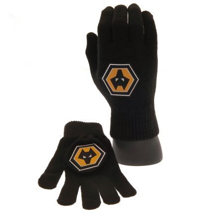 TM 03981 Wolverhampton Wanderers FC Knitted Gloves Junior