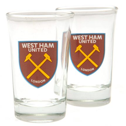 TM 04063 West Ham United FC 2pk Shot Glass Set