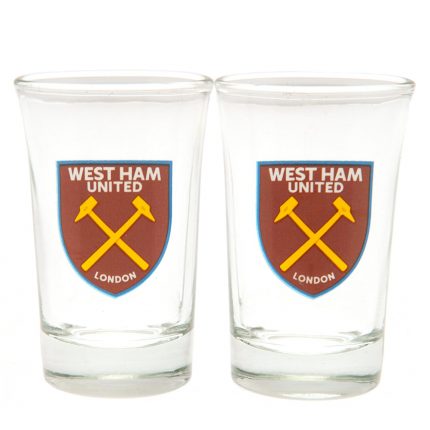 TM 04063 West Ham United FC 2pk Shot Glass Set