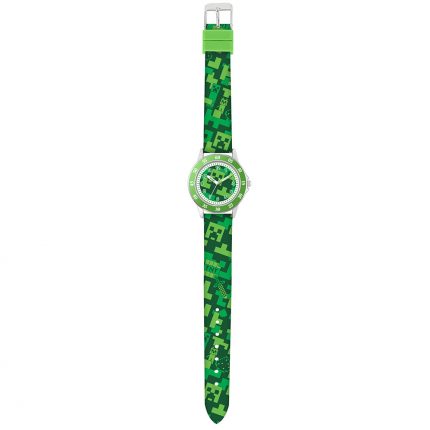 TM 04128 Minecraft Junior Time Teacher Watch Creeper