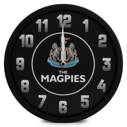 TM 04265 Newcastle United FC Metallic Wall Clock Black