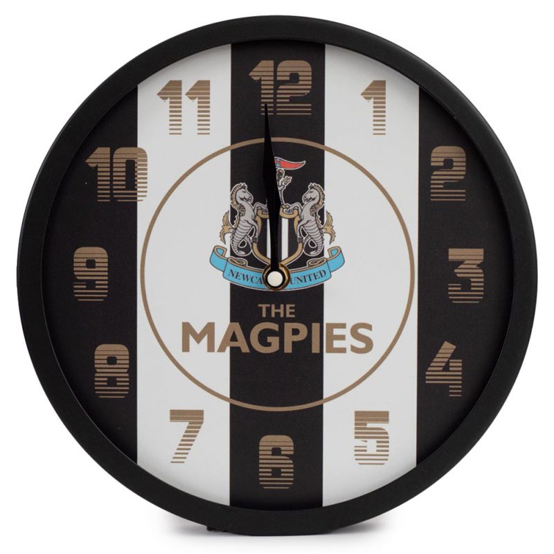 TM 04266 Newcastle United FC Metallic Wall Clock Stripe
