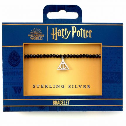 TM 04731 Harry Potter Stone Bracelet With Sterling Silver Charm Deathly Hallows