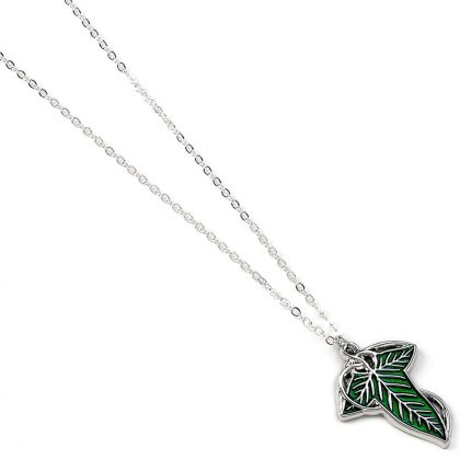 TM 04744 The Lord Of The Rings Silver Plated Necklace Leaf Of Lorien
