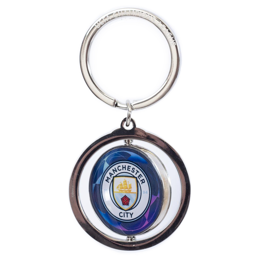 TM-04784-Manchester-City-FC-UCL-Spinner-Keyring TM 04784 Manchester City FC UCL Spinner Keyring