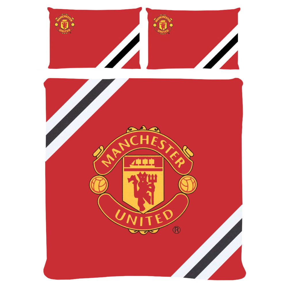 TM-04851-Manchester-United-FC-Core-Stripe-Double-Duvet-Set TM 04851 Manchester United FC Core Stripe Double Duvet Set