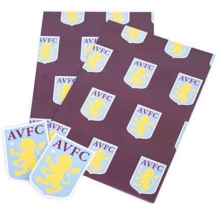 TM 04972 Aston Villa FC Text Gift Wrap