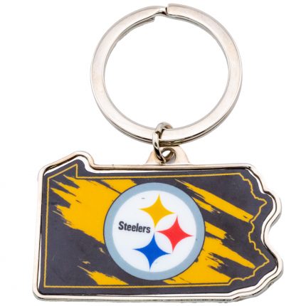 TM 05039 Pittsburgh Steelers State Shape Keyring