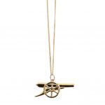 TM 05073 Arsenal FC 18ct Gold Plated on Silver Cannon Pendant Chain