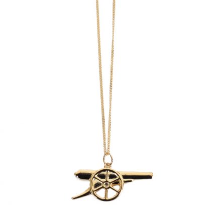 TM 05073 Arsenal FC 18ct Gold Plated on Silver Cannon Pendant Chain