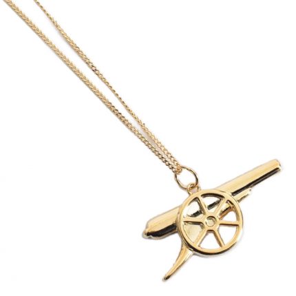 TM 05073 Arsenal FC 18ct Gold Plated on Silver Cannon Pendant Chain