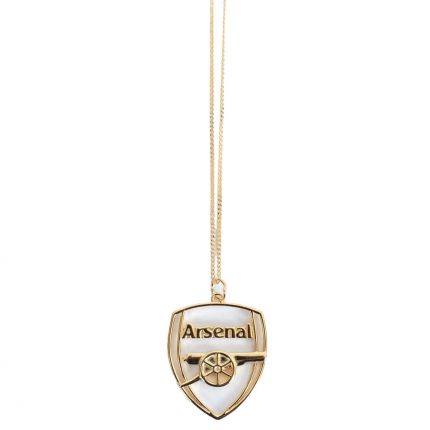 TM 05074 Arsenal FC 18ct Gold Plated on Silver Crest Pendant Chain