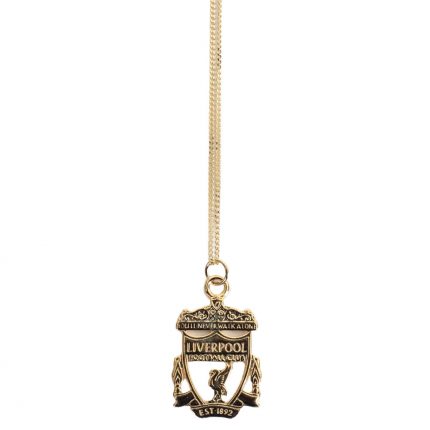 TM 05077 Liverpool FC 18ct Gold Plated on Silver Crest Pendant Chain
